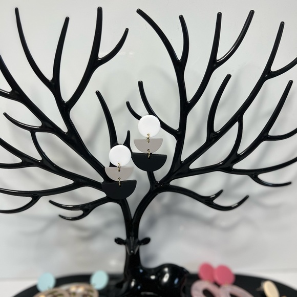 Handmade Polymer Clay Statement Earrings - Picture 2 of 3